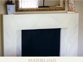 Marbling Effect on fireplace